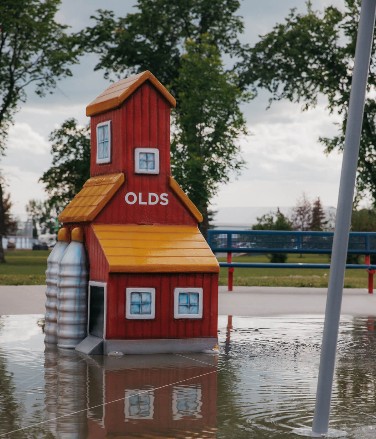 A water park in Centennial Park in Olds, Alberta
